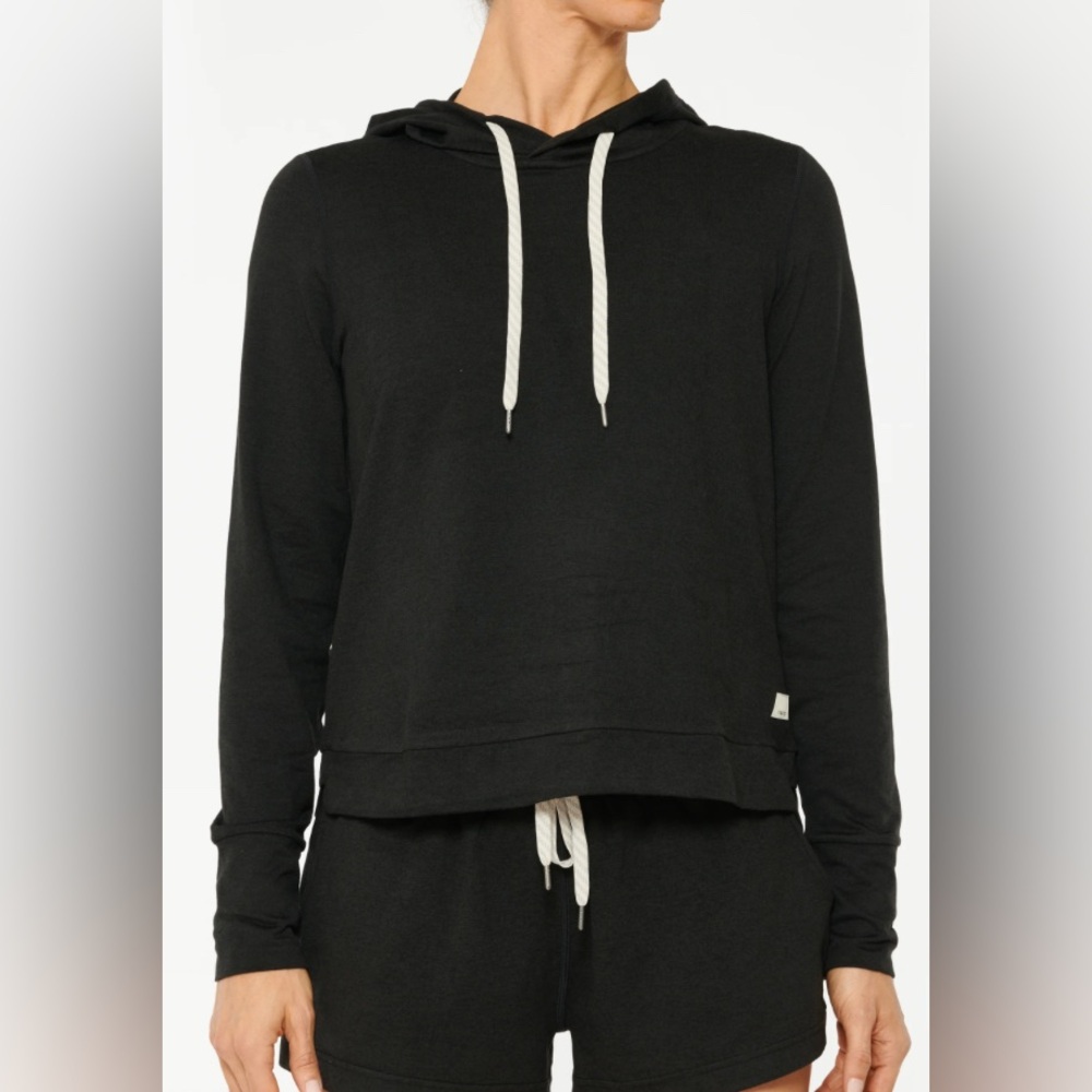 Vuori Black Heather Halo Essential Hoodie